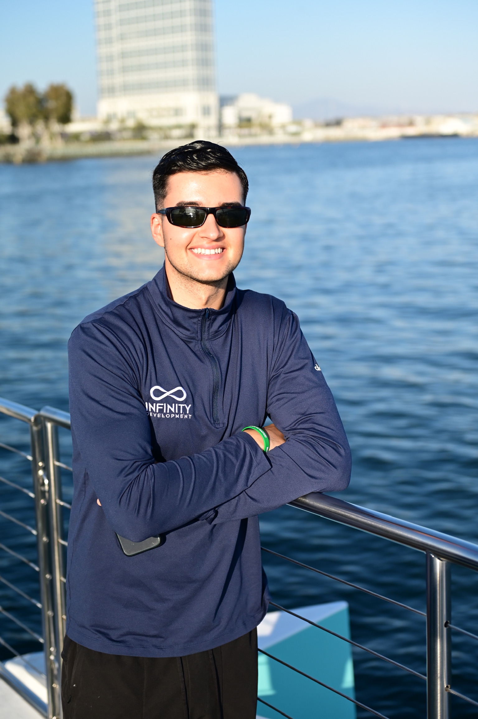 An EMTC member on the waterfront