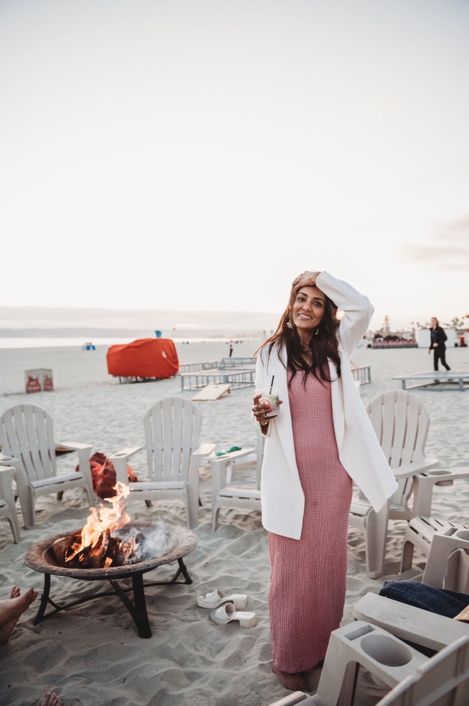 A FIRE Summit 2026 attendee at the Coronado beach gathering