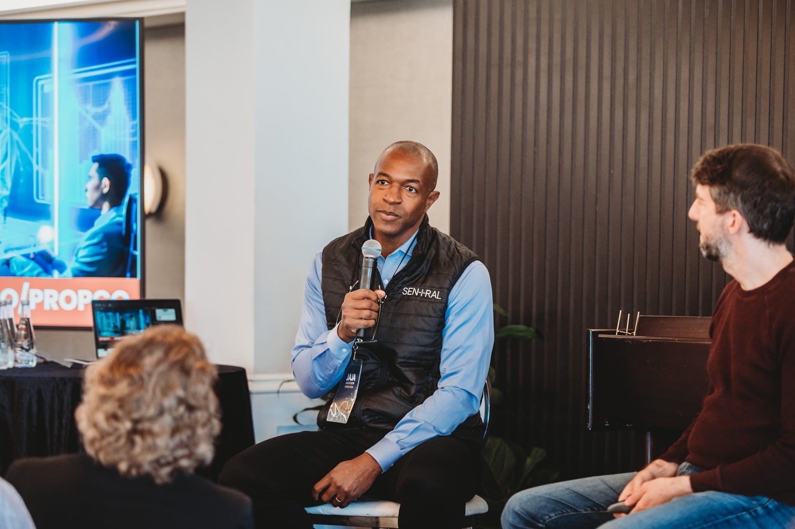Jaja Jackson speaking during a panel conversation